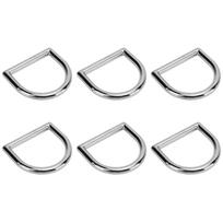 120pcs D Rings Multipurpose Zinc Alloy Metal DIY Half Round D Rings Buckle for Key Chain Handbag sidabras