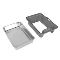 Stainless Steel Litter Box Anti Splashing Easy to Clean High Sides Enclosed Cat Litter Box for pilka