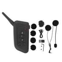 Bluetooth Helmet Headset IP65 Waterproof FM Radio 1000m Talking Range Motorcycle Intercom Headphone