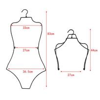 Maillot de bain pakaba metalinė viela kūno formos bikini pakaba sulankstoma apatinio trikotažo laikymo pakaba drabužių spintai ekspozicijai juoda