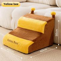 New Year's Pet Cute Pet Out Little Bee Shape Cute Korean Version Dog Stairs Elderly Dog Sofa Steps Universal yellow