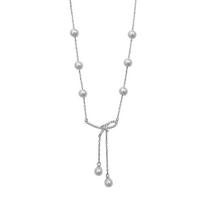 Sweet Bow, Pearl Tassel Necklace, Female Niche Design, Elegant Pearl Collarbone Chain
