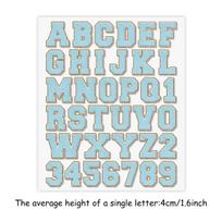 Cool Alphabet A-Z 0-9 Heat Transfer Vinyl Easy To Print Diy Hoodies Jeans T-Shirt Stickers Letter Patches Gift Patches Decals