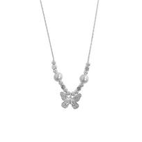New Chinese Style Pearl Butterfly Necklace for Women's Ins Light Luxury High-end Design Sense Clavicle Chain