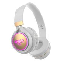 Bluetooth Headphones Wireless Earbuds Over Ear Long Battery Life HiFi Noise Reduction Foldable Lightweight Headset with Gifts Bluetooth 5.3 balta