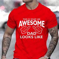 Men's Clothing AWESOME DAD This Is What An Dad Looks Like MENS T-shirt Shirt Tshirt Funny Dad T-shirts Daddy Tee Tops Clothes S smėlis