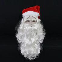 Antakiai + 1 barzda + 1 kepurė + Kalėdų Senelio baltas garbanotas sintetinis Cosplay perukas Helovino Kalėdų mokyklos padėkos dienai balta