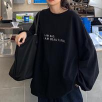 2024 Korean Autumn Hong Kong Style Loose Long-Sleeve Letter Sweater for Women Medium juoda