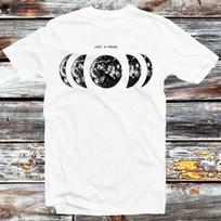 230 Gsm 100% Cotton Just A Phase Moon Phases Shirt Full Moon Lunar Moon Best Gift 80S Retro Vintage Trend Style Top Tee Men Women Unisex B126 XXS balta