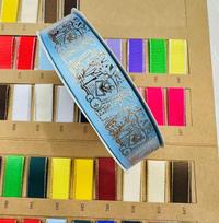 2.5cm Wide Magic Book Ribbon - Hot Stamping Handmade Bow for Jewelry and Gift Box Accessories