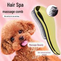 Teddy Dog Massage Comb: Fluffy Pet Grooming Tool for Small Dogs Smooth Comb - Random Color - 1 Piece brown
