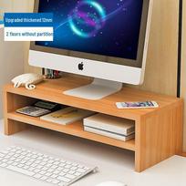 Desktop Monitor Stand with Drawer and Storage Shelf