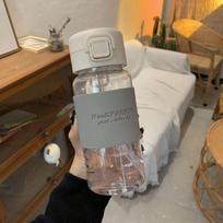 Aukštos vertės izoliuotas plastikinis vandens puodelis su šiaudeliu vyrams ir moterims - japoniško stiliaus, atsparus karščiui ir paprasto dizaino 500ml beige