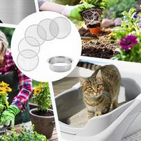 Soil Sifter Garden Sieve,with 5 Varying Mesh Sizes,Sifting,Soil Sieve Set Gardening Sifting Screen gray