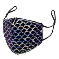 Sequined Mask Cotton Mask Washable Adjustable Filter Dust Mask balta