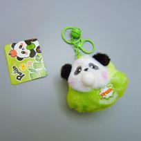 12cm 1Pcs Panda Pendant Spitting Bubbles Panda Plush Keychain Small Figurine Backpack Hanging Ornament Doll žalia