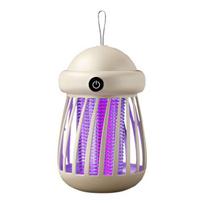 Mini uodų gaudyklė, maitinama USB, elektrinio šoko musgaudis su UV LED šviesa, skirta naudoti patalpose ir lauke, namuose, stovyklaujant, terasoje, pakabinama musgaudžių gaudyklės lempa balta