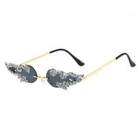 Flaming Rhinestone Sunglasses - Trendy Oversized Glam Shades for Women