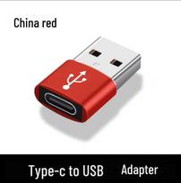 USB Male To Type-C Female OTG Adapter for Charging and Music On Apple 15 Devices 22mm kiniška raudona spalva