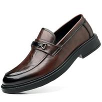 2024 Elegantes Breathable Leather Loafers Fashion Business Office Shoes for Men Driving Moccasins Comfortable Men Casual Shoes 38 ruda