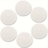 6 Pcs Heat Insulation Coaster Set Household Cotton Rope Weave Teacup Pad 11CM Diameter Heat Resistant Coaster 6pcs