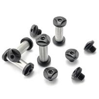 10pcs/lot 416 Stainless Steel Material Knife Handle Pairs Locking Screws M4 Thread T8 Torx Nut Head Spindle Nail Rivet Fastener 5MM, size 1