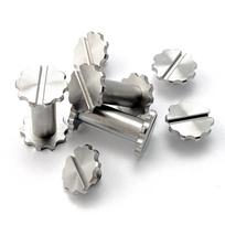 10 Sets/lot Stainless Steel Material Knife Handle M4 Thread Lock Screws Spindle Rivet Nail Fasteners Buckles DIY Making Parts 5MM, size 1