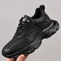 2024 autumn and winter new men's sports style casual lace-up shoes men's polyurethane platform dad shoes men's 11027 38 juoda
