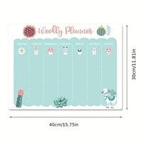 Weekly and Monthly Plan Table - Magnetic Whiteboard Calendar Plan Board, Ideal as a Refrigerator Magnetic Message and Plan Board A