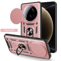 Apsauginis dėklas kamerai Xiaomi 15 Ultra Mi15 ultra Mi 14 Ultra Armor hibridinis metalinis žiedinis laikiklis galinis dangtelis Xiaomi 15 Ultra rožinio aukso spalvos