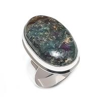 Ruby Fuchsite Gemstone Handmade 925 Sterling Silver Jewelry Ring Size 10 F0s75