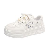 Little white shoes female student Korean version tide 2024 autumn new fashion versatile board shoes platform breathable casual women's shoes 35