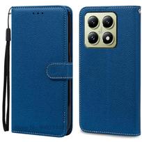 Skirta Xiaomi 14T dėklas Xiaomi 14T Pro dėklas Piniginė Odinis atverčiamas dangtelis Skirta Xiaomi 14T dėklas Xiaomi Mi 14T Pro knygelės tipo dėklas Fundas For Xiaomi 14T tamsiai mėlyna spalva