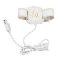 Wireless Bedwetting Alarm Loud Sound Strong Vibration Rechargeable Adjustable Potty Training Watch white