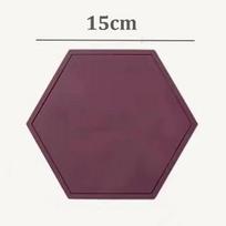 Silicone Waterproof Anti-slip Heat Resistant Coaster Hexagon Cup Mat table Placemat Pot Bowl Holder Home Kitchen Accessory Doily 15CM