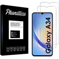 Tempered Glass for Samsung Galaxy A34 5G [2 Pack] Phonillico® Screen Protector Glass Film skaidri