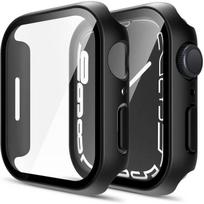 Case compatible with Apple Watch 41mm Series 9 - Protective hard case black tempered glass screen Phonillico® juoda