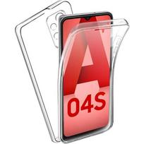 Case for Samsung Galaxy A04S - 360 Full Cover Transparent Case 2 Parts Front Back Interlocking Phonillico® skaidri