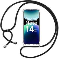 Coque pour xiaomi redmi note 14 pro plus 5g - protection avec bandoulière noir - e.F.Connection®