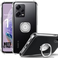 Case Cover For Xiaomi Redmi Note 12 Pro+ 5G - Shockproof Silicone - Adjustable Stand - Slim Transparent
