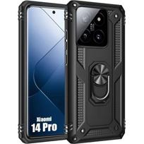 Case for Xiaomi 14 Pro - Shockproof Rigid - 360° Metal Support - Black - Unisex