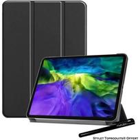 Coque résistante - Toproduits® - iPad pro 12.9 2021 - Etui Folio - Compatible avec stylet - Noir