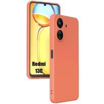 Case - E.F.CONNECTION - for Xiaomi Redmi 13C - Silicone TPU - Ultra thin - Shockproof - Orange