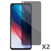Anti-Spy Tempered Glass - OPPO - A74 - Black - 2 Pieces - Scratch Resistant