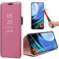 Coque de protection - Xiaomi - Redmi 9T - Verre Trempé - Effet Miroir - Rose