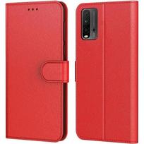 Protective Case - E.F.CONNECTION - Redmi 9T - Soft Leather - 3 Card Slots - Viewing Stand