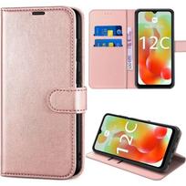 Coque pour Xiaomi Redmi 12C-11A Protection Cuir Synthétique Anti-Rayures - Rose