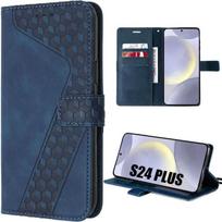 Protective case - Efconnection - for Samsung Galaxy S24 Plus - Synthetic leather - Magnetic closure - Mosaic