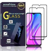 Film de protection d'écran - VCOMP - Pack de 2 - Verre Trempé - Noir - Xiaomi Redmi 9 6.53