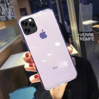 Coque Silicone Pour iPhone 13 mini Violet Clair et 2 Verres Trempés Vitre Protection d'écran E.F.Connection